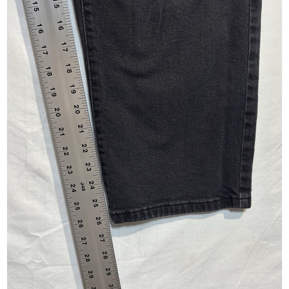 SO Women’s High Rise Straight Distressed Black Jeans Size 16/31W Stretch - Picture 4 of 6